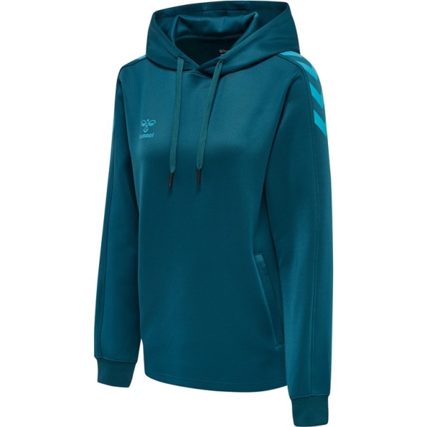 Damen Hoodie Hummel Core XK Poly Sweat - Blue Coral